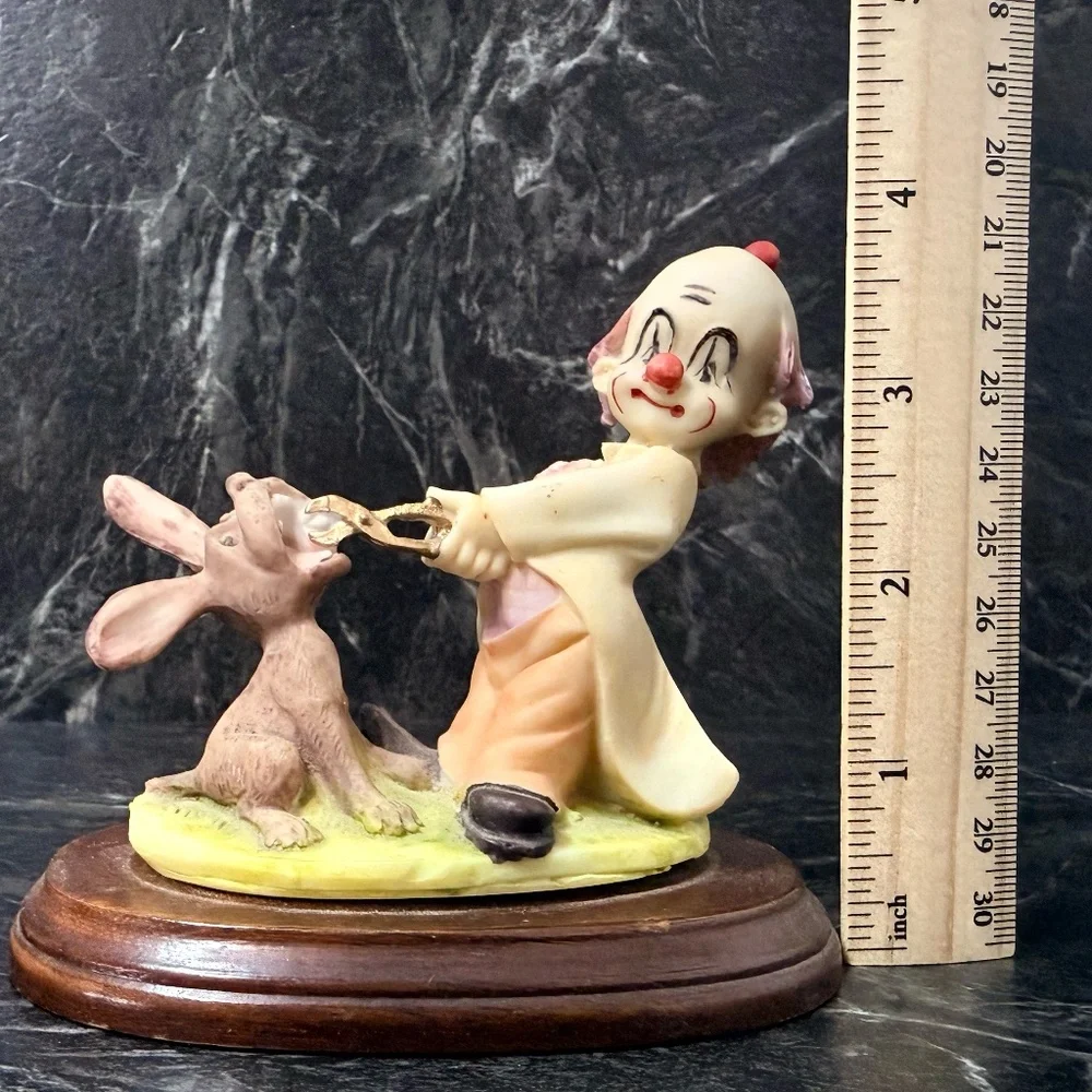 Dentist Clown Pulling Rabbits Tooth Figurine